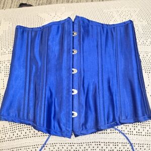 Bonitaz Underbust, Blue, Boned Corset, Waist Trainer, Womens Medium